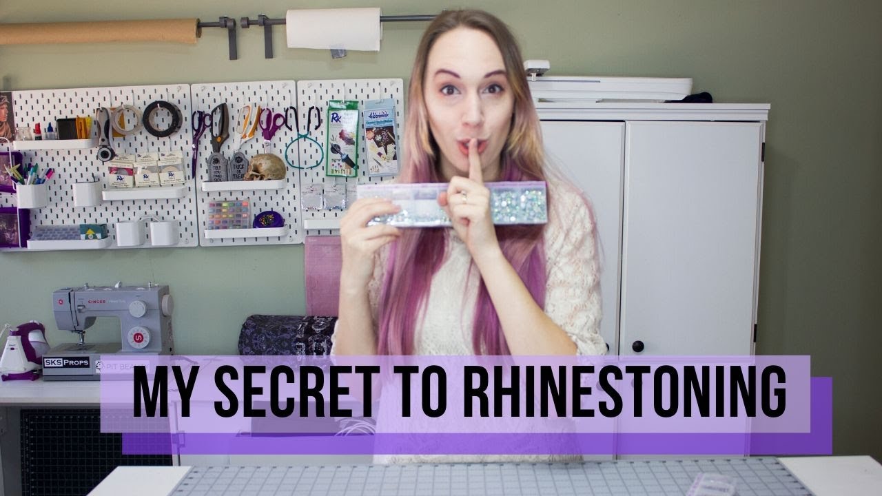 how to sew rhinestones on fabric